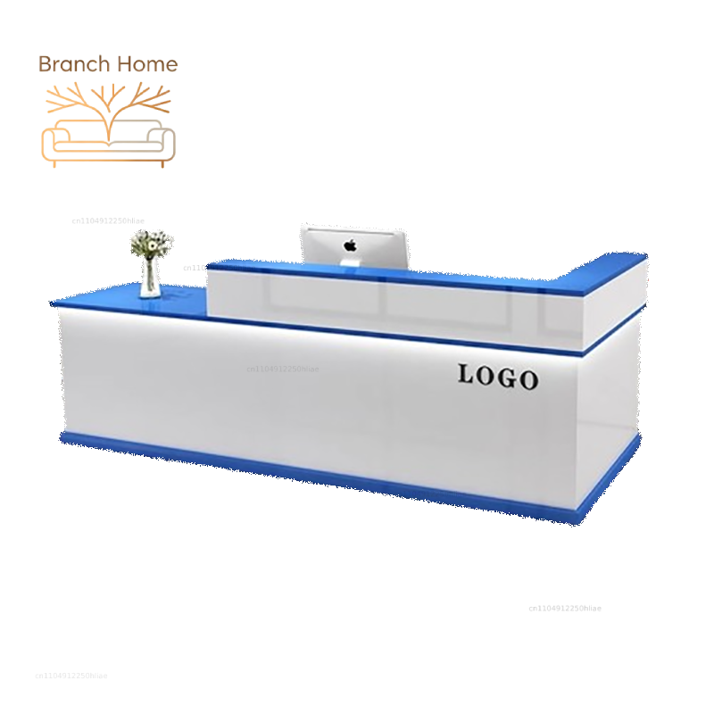 Office Furniture Usa - Storage Luxury Reception Desk Senior Custom