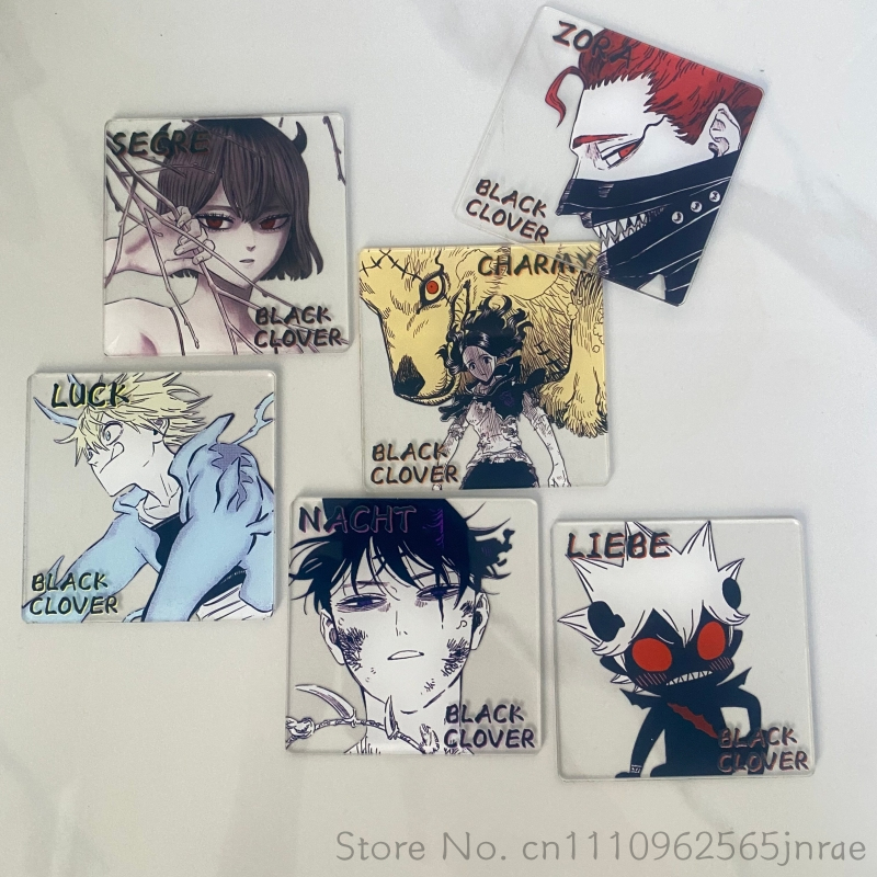 Office Furniture Brands - Black Clover Anime Creative Acrylic Coaster