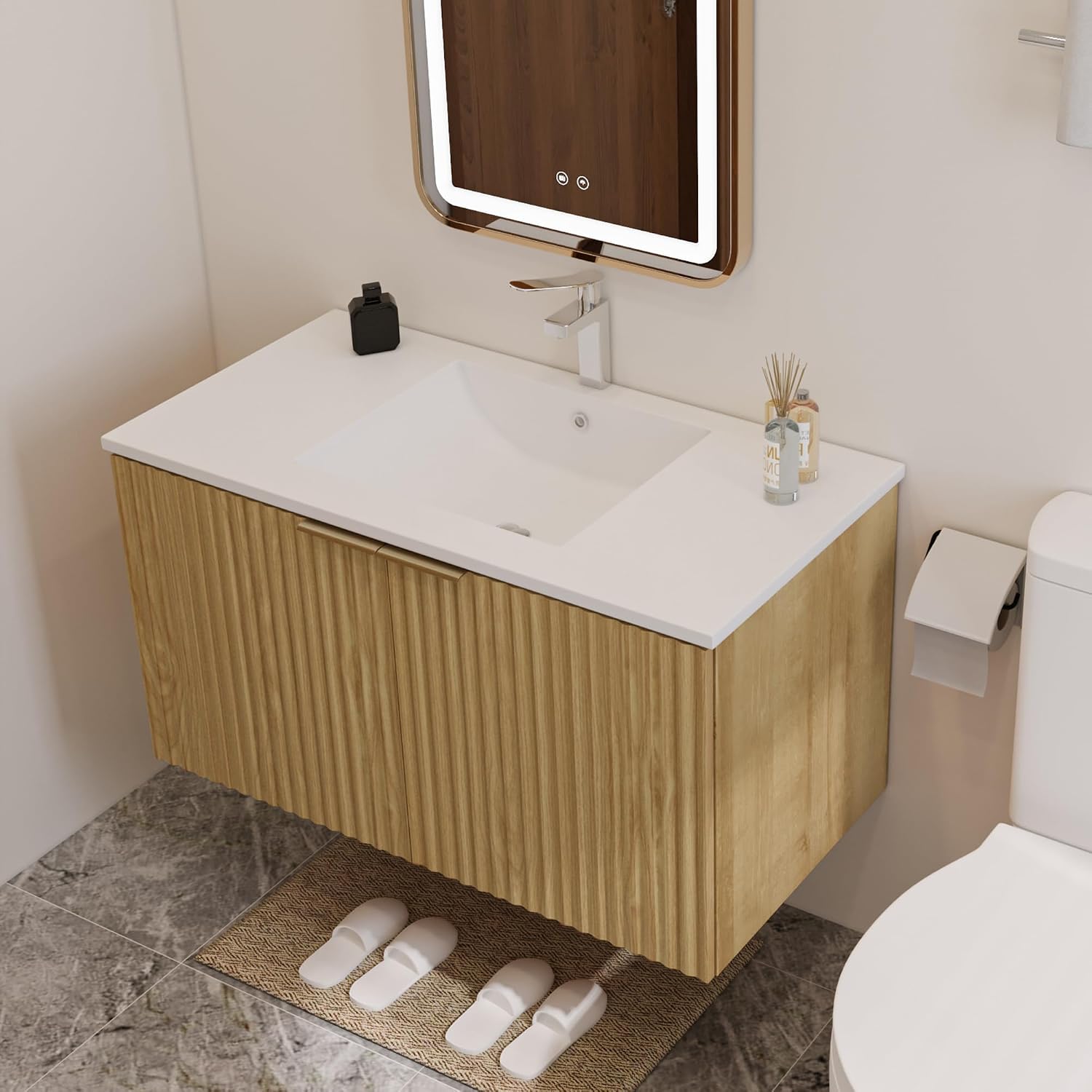 Modern Floating Bathroom Vanit - огляд і ціна Wall Organizer Pocket