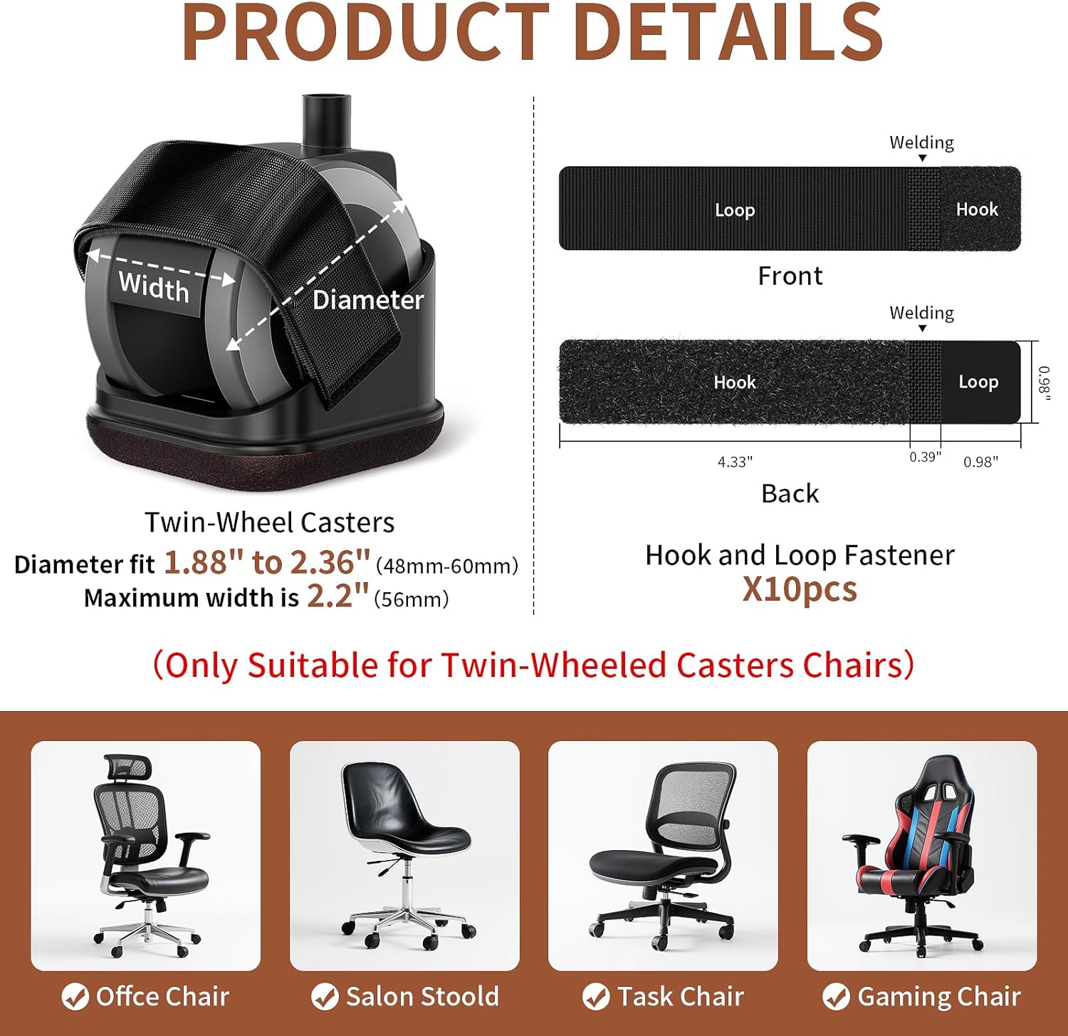 5PCS Chair Leg Protectors Offi - огляд і ціна Office Furniture Brands