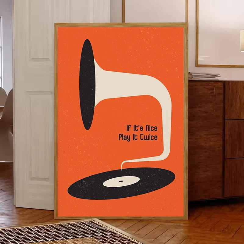 Mid Century Vinyl Record Canva - огляд і ціна Office Furniture Design