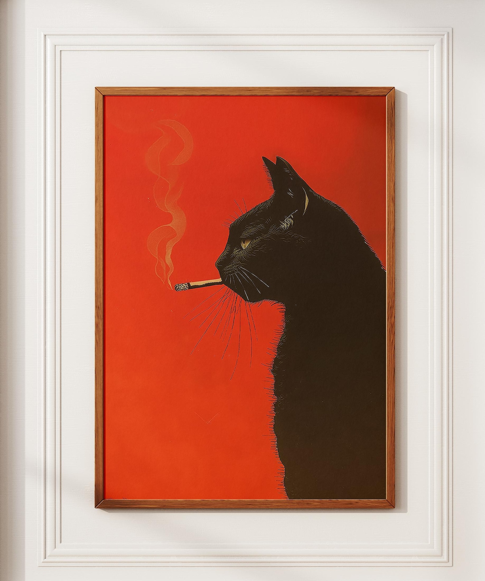 Vintage Black Cat Smoking Canv - огляд і ціна Office Furniture Design