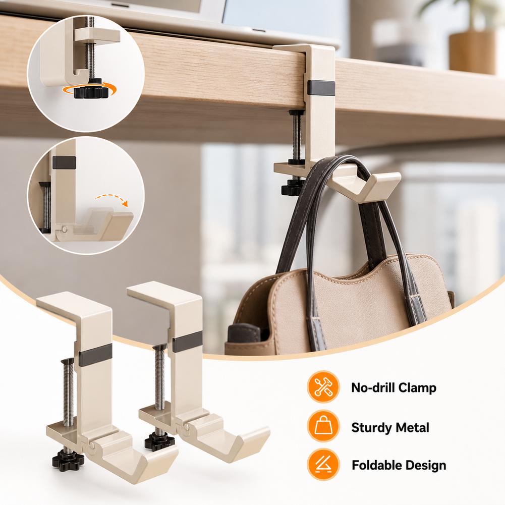 No Drill Foldable Desk Hook  C - огляд і ціна Office Furniture Brands