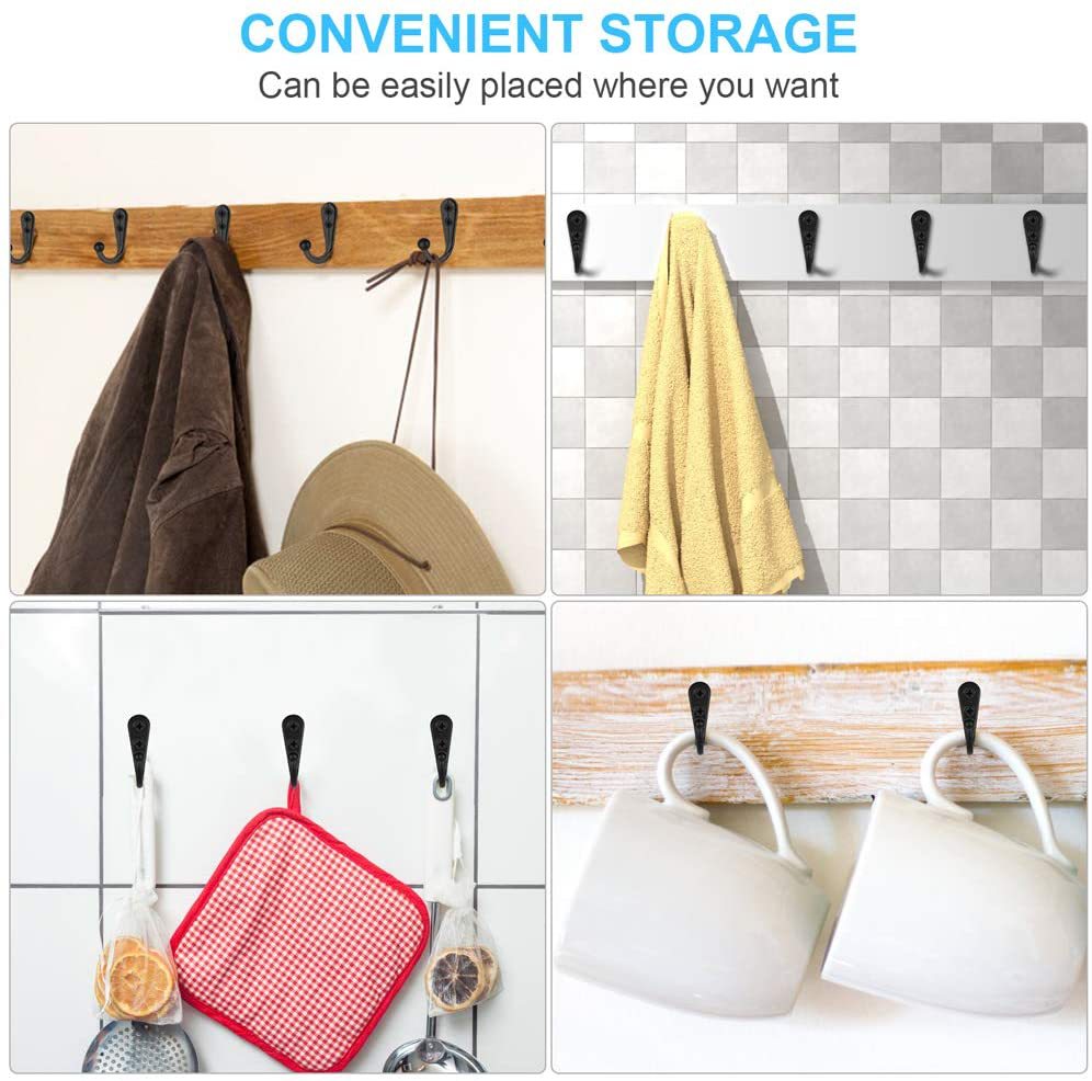 10Pcs Wall Mounted Coat Hanger - огляд і ціна Wall Organizer Pocket