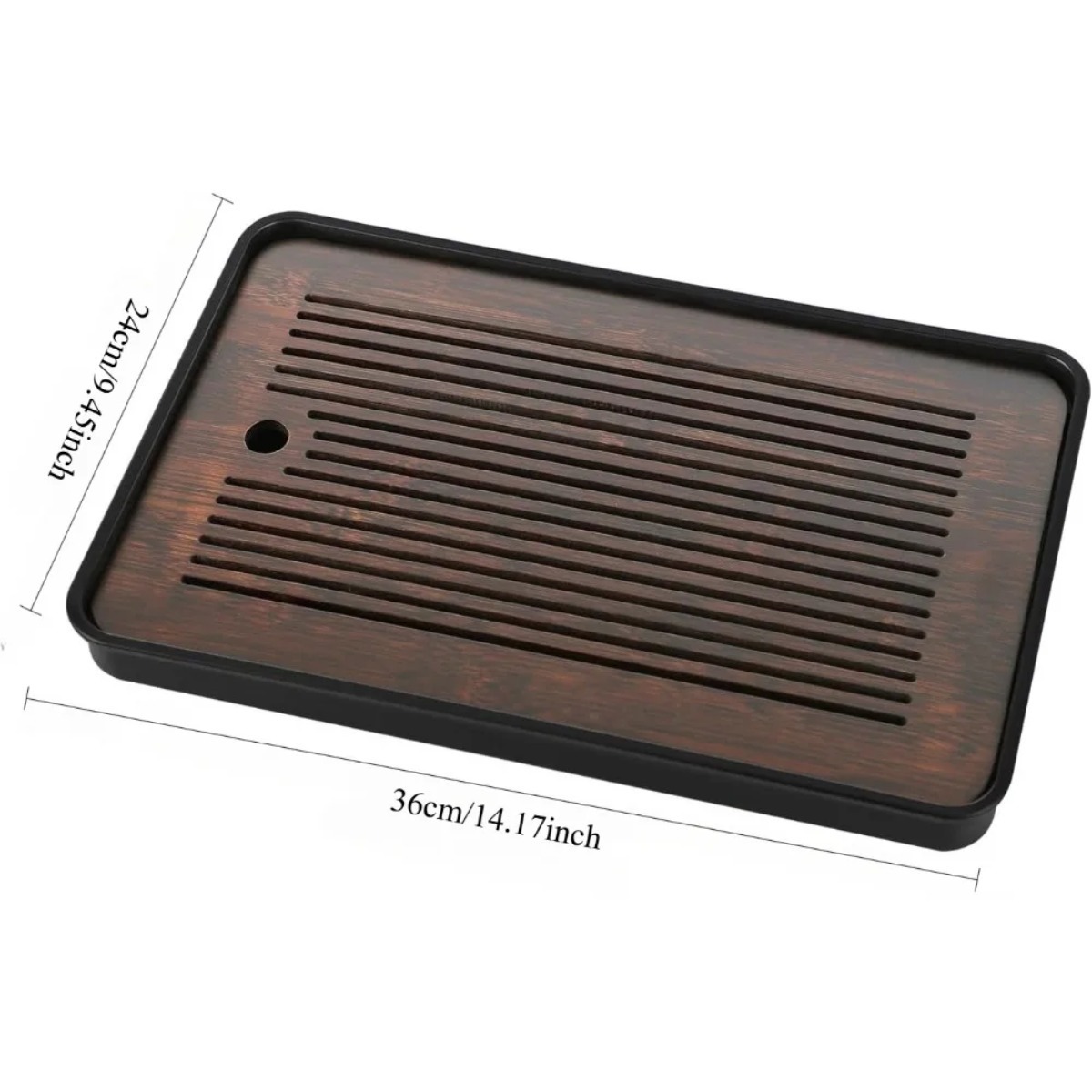 Natural Bamboo Tea Tray with H - огляд і ціна Office Furniture Brands